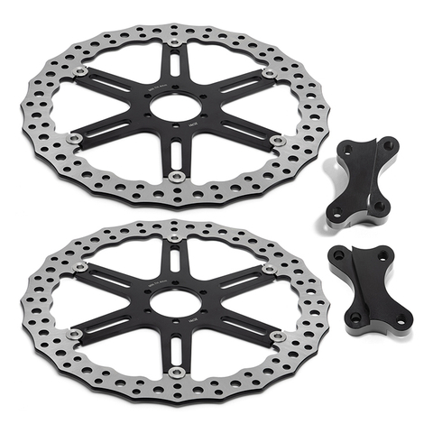 Custom Motorcycle 381mm*2 Oversize Floating Brake Disc & Bracket for Victory Vision & Vision Tour/ Indian Chieftain Limited