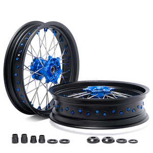 Front Rear Spoked Wheel Rim Hub Set for Yamaha YZ125 / YZ250 1999-2025