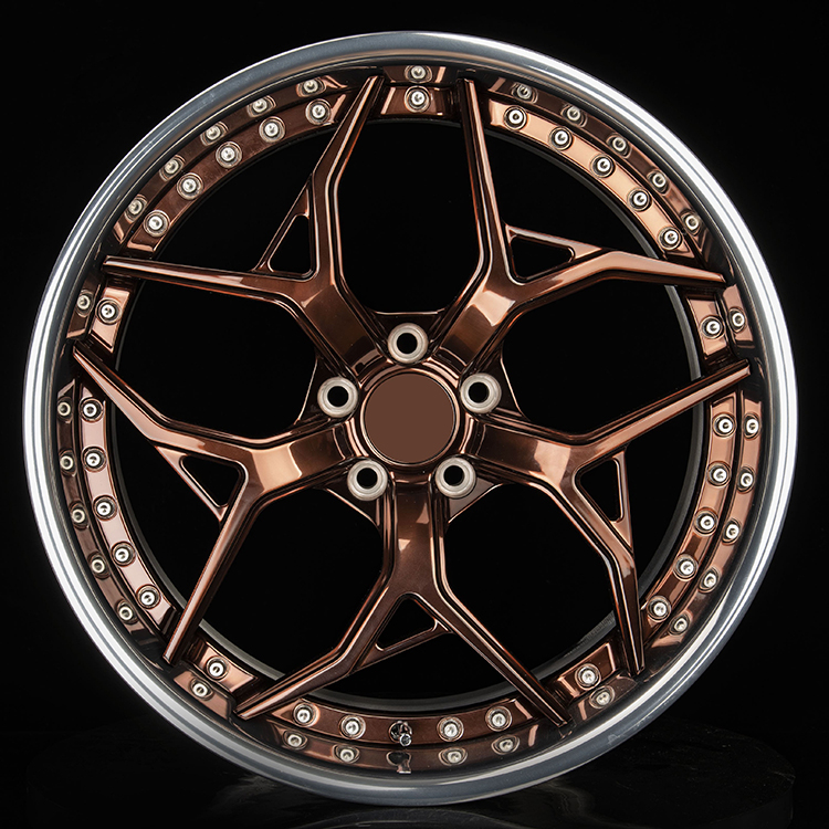 Custom 2 Piece Forged Alloy Car Wheel For Benz AMG GT / AMG GLC 43