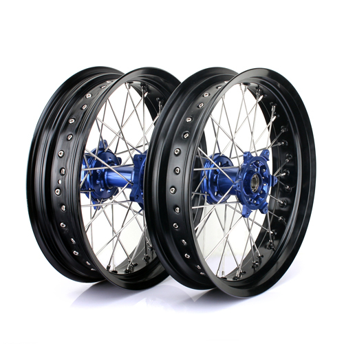 For Yamaha KTM Honda Kawasaki Suzuki Supermoto Spoke Wheel Rim Sets 