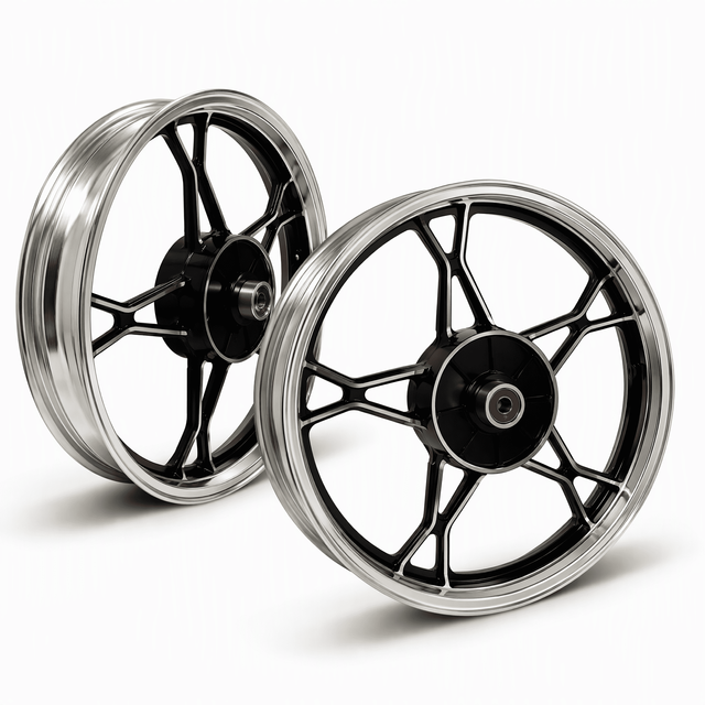 Heavy-Duty Motorcycle Aluminum Alloy Wheel Rims Set for Suzuki GN125 / GN125H / GN125F - B2B Custom & Bulk Supply