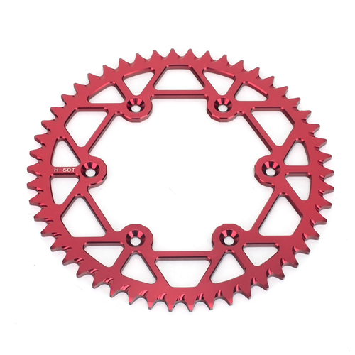 Self cleaning motorcycle rear sprocket for Honda