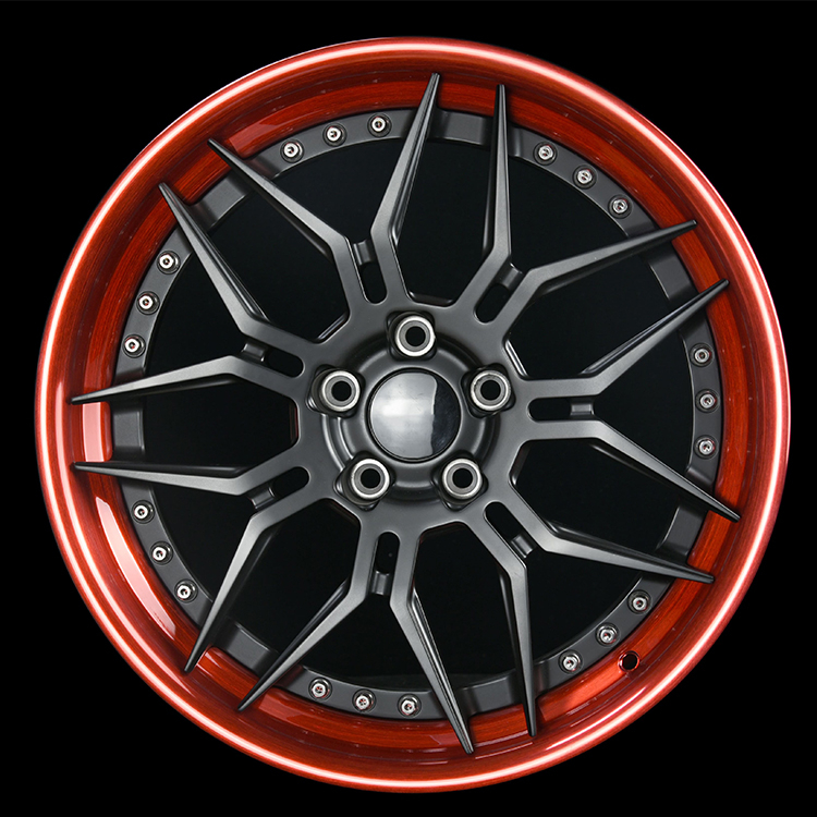 Custom 2 Piece Forged Alloy Car Wheel For Cadillac