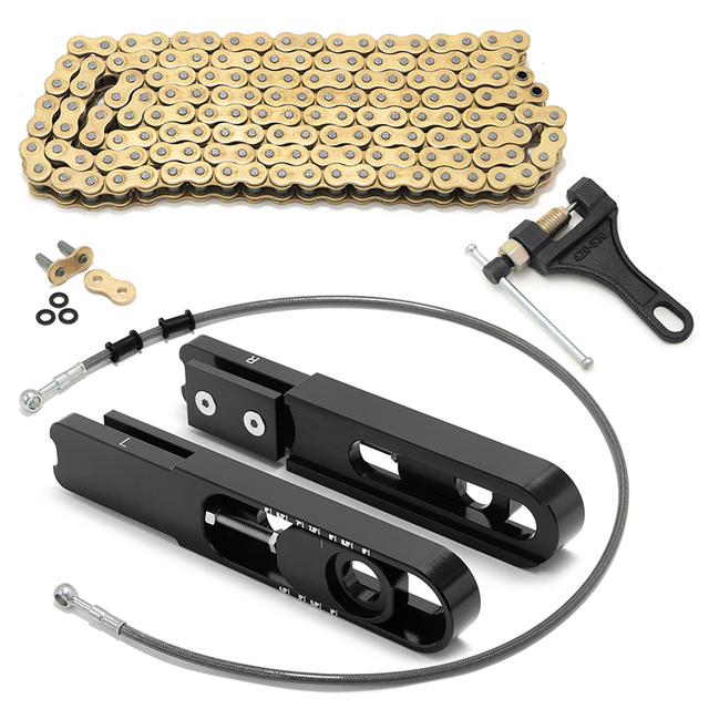 4.5"-9" Swingarm Extension Brake Line Chain and Remover for Motorcycle Kawasaki Ninja ZX9-R 2002-2003 / ZX12R 2000-2005 