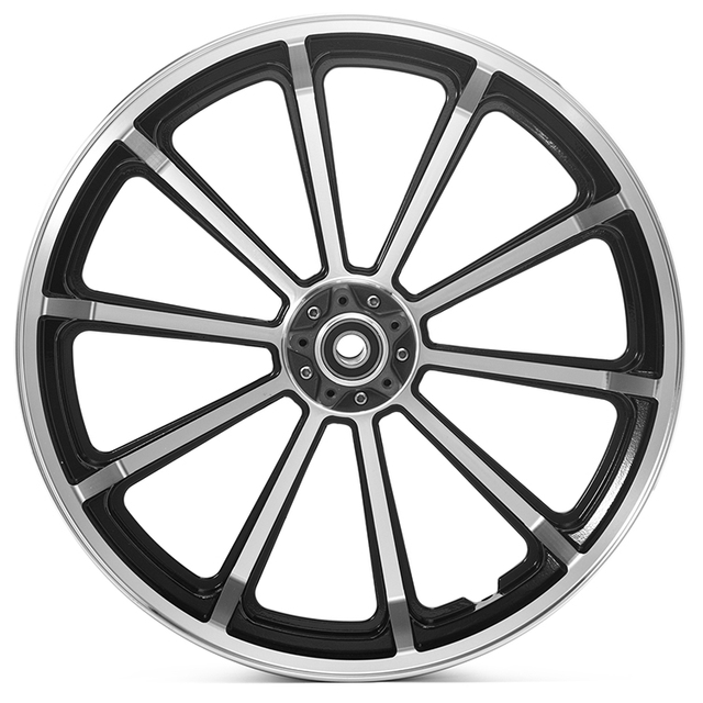 [MOQ 200] Gloss Black Motorcycle 10 Spokes Front Wheels for Harley Davidson