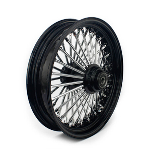 Spoke Tubeless Black Front Single Disc Wheel for Harley