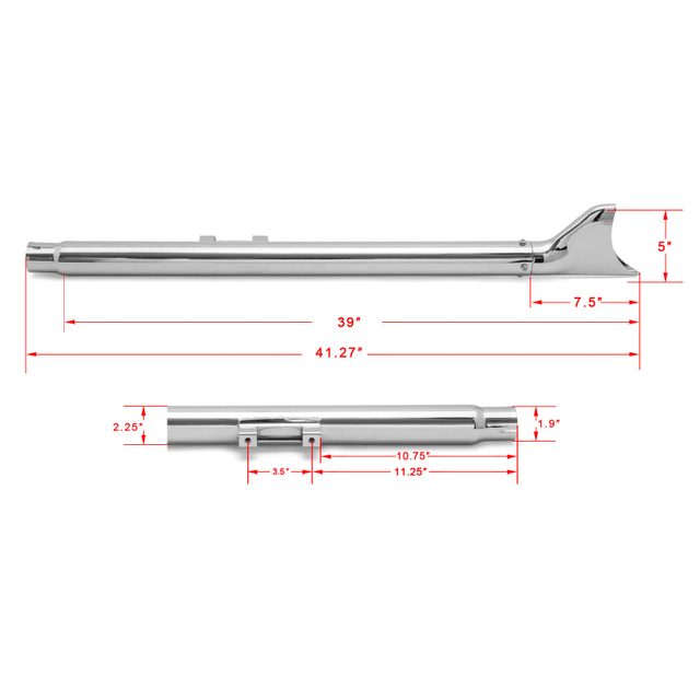 36" 39'' 42'' Fishtail Exhaust Muffler for harley motorcycle