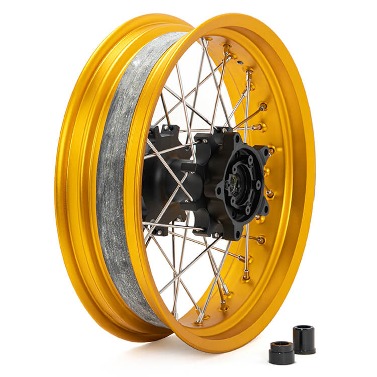 17x3.5 19x2.5 G310 Supermoto Complete Spoke Tubeless Wheels Hubs Cush Drive