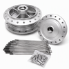 [Factory Wholesale] Heavy-Duty Front & Rear Motorcycle Wheel Hubs with Spokes and Nipples Kit Set 
