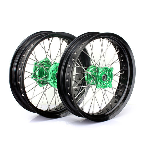 For Yamaha KTM Honda Kawasaki Suzuki Supermoto Spoke Wheel Rim Sets 