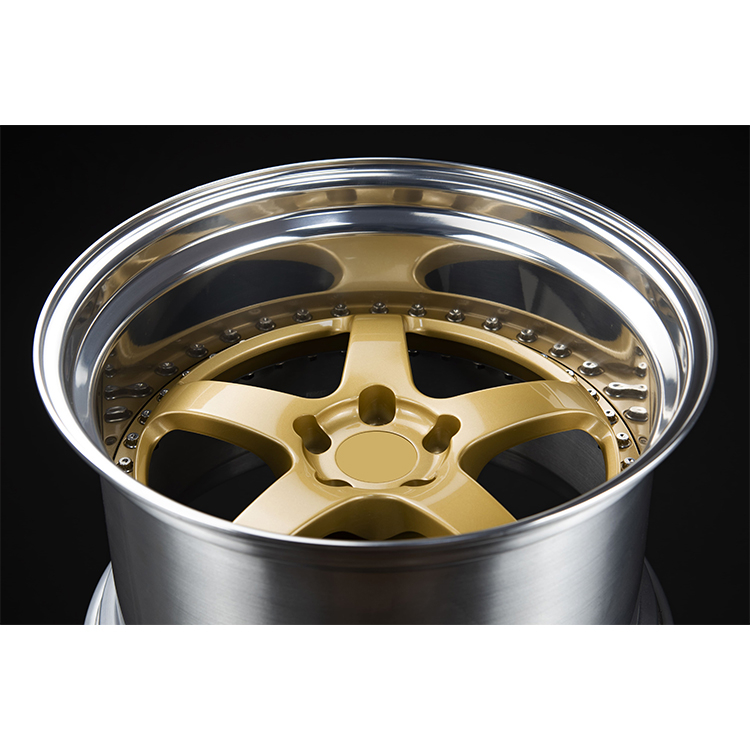 Custom 2 Piece Forged Alloy Car Wheel For Honda Civic / Spirior 