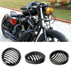 Aluminum Motorcycle Black Headlight Grill Cover For Harley
