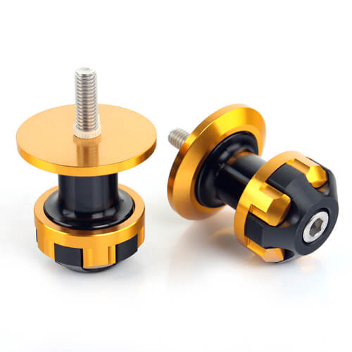 Custom Made Billet Aluminum Motorcycle Rear Swingarm Stand Spools