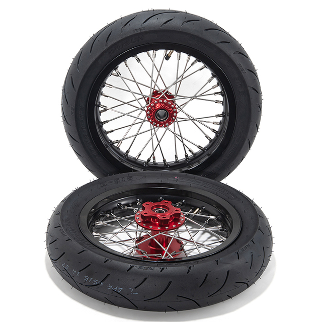 Supermoto Spoke Wheel Tire Sets for Sur-Ron/Segway/Talaria