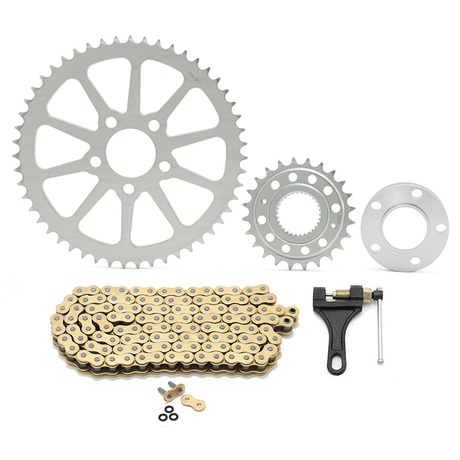 Front Rear Sprockets Chain Drive Conversion Kit for Harley