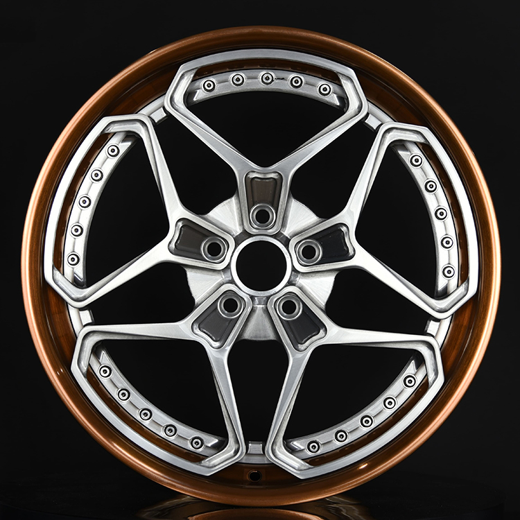 Custom 2 Piece Forged Alloy Car Wheel For Benz AMG GT / AMG GLC 43