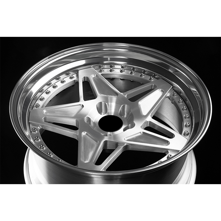 Custom 2 Piece Forged Alloy Car Wheel For Honda Civic / Spirior 