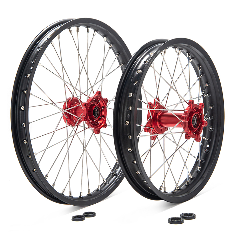 Dirt eBike 21"×1.6" & 18"×2.15" Front and Rear Wheel Rim Set for Surron Ultra Bee