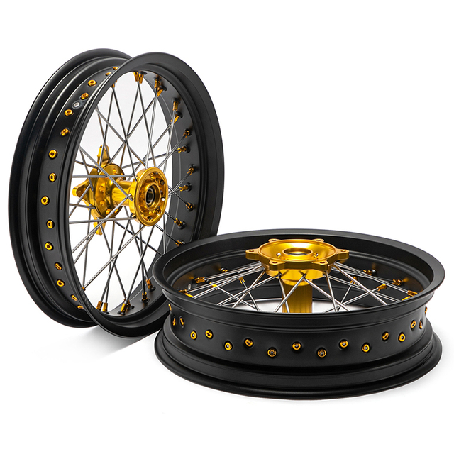 Aluminum Front Rear Wheel Rim Hub Sets 36 Spokes for Kawasaki